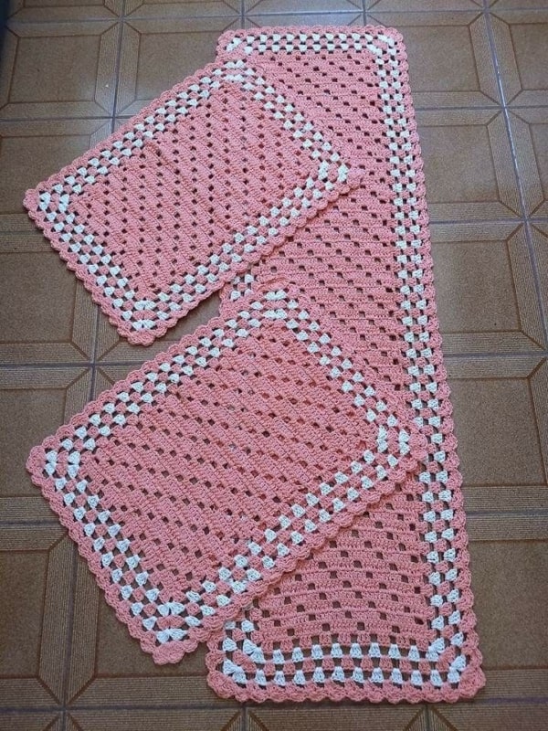 download gráfico tapete crochê cozinha