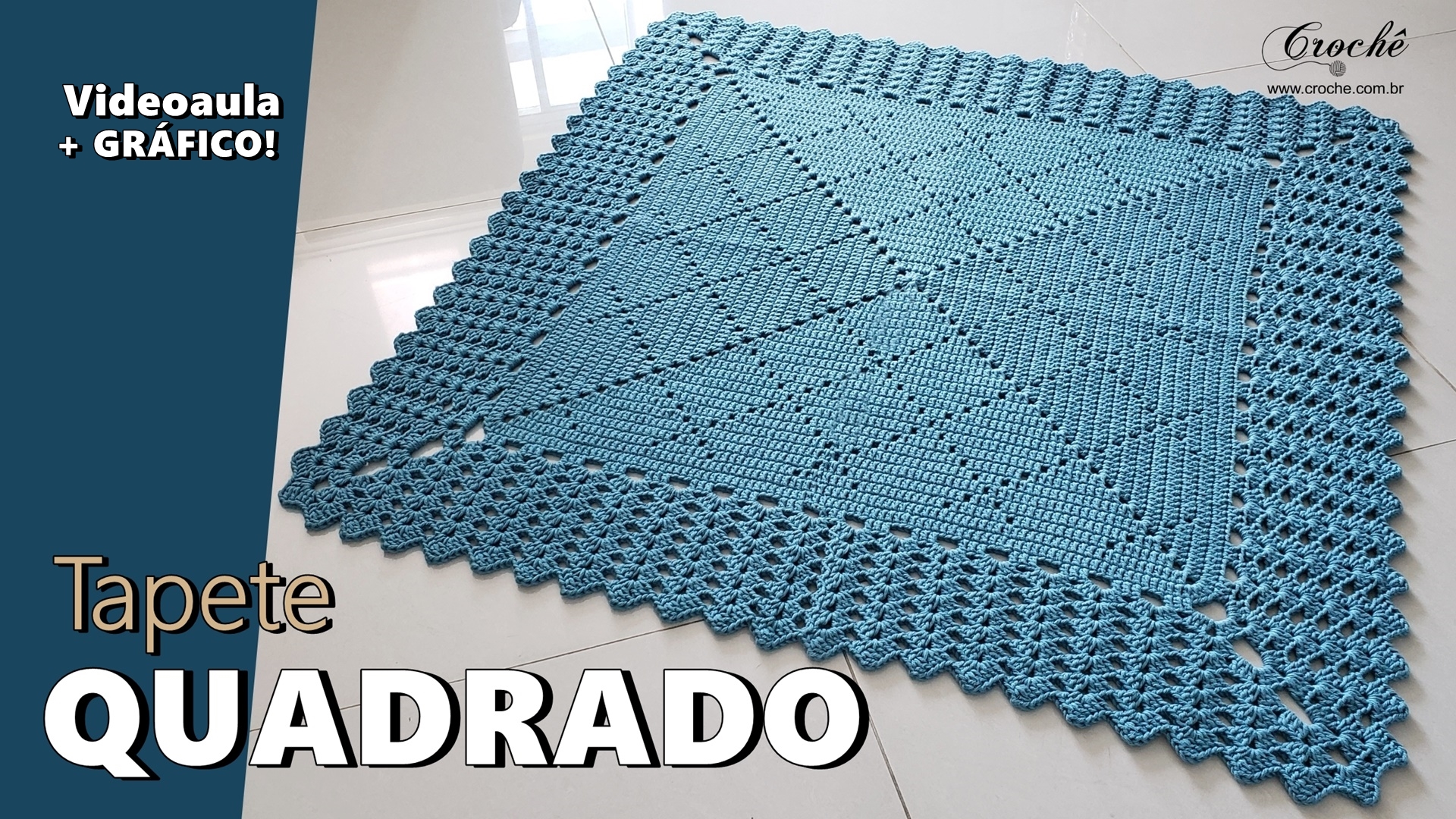como fazer tapete quadrado de barbante