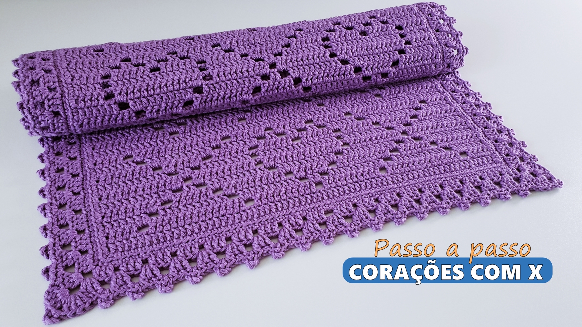 gráfico tapete de crochê simples retangular