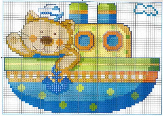 tutoriais ponto cruz infantil