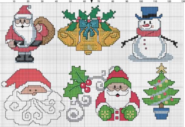 gráfico ponto cruz feliz natal faixa