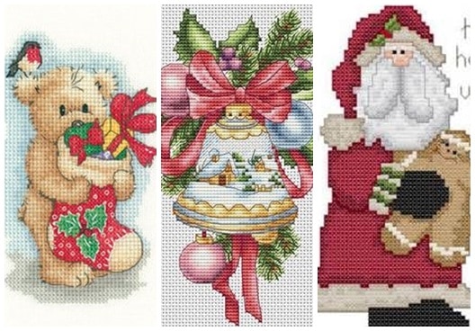 Gráficos de ponto cruz de Natal grátis para imprimir