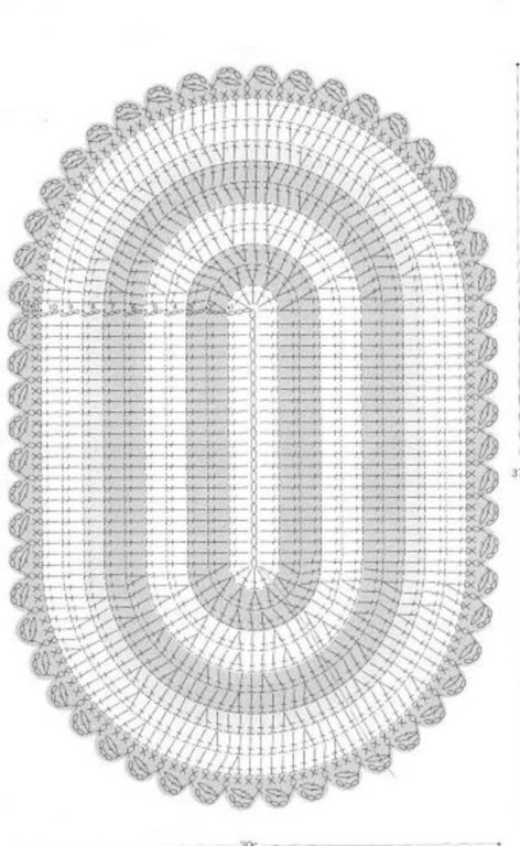gráficos de tapetes de crochê para sala
