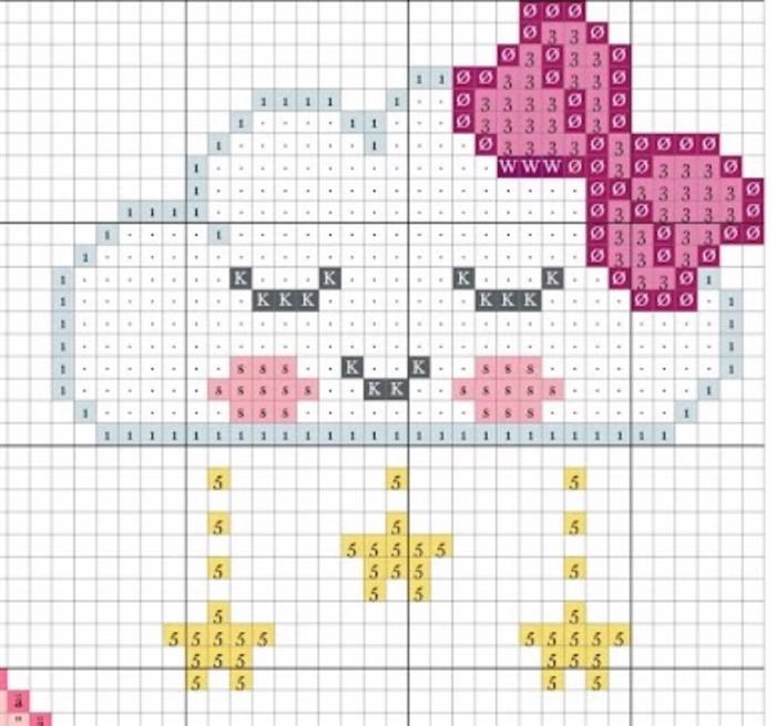 gráficos ponto cruz infantil toalha fralda