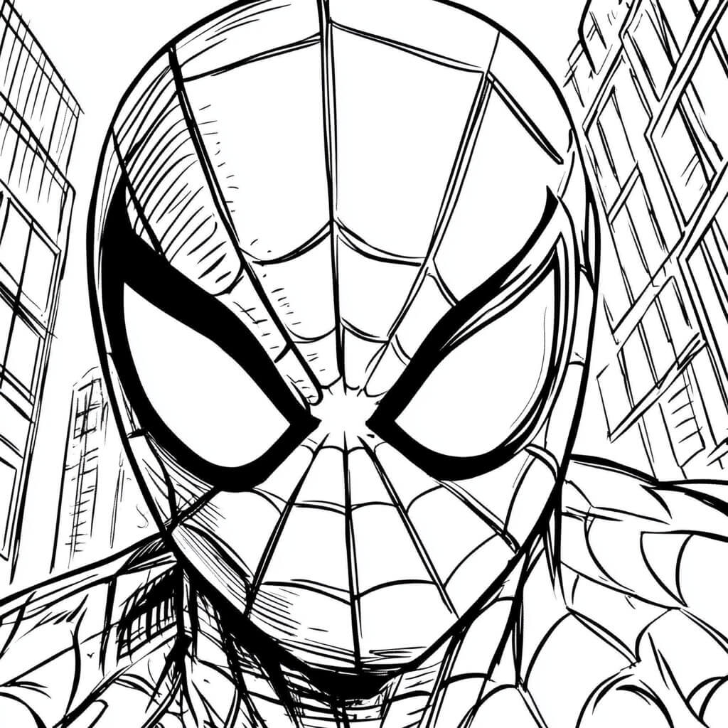 desenho homem aranha simples para colorir
