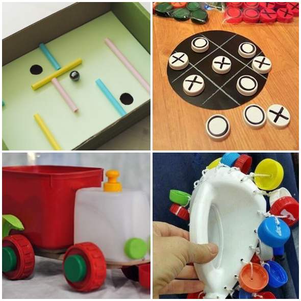 como fazer brinquedos com material reciclado
