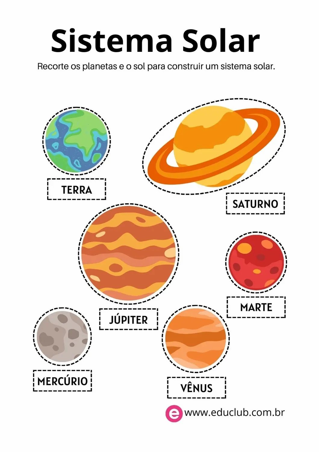 maquete sistema solar biscuit