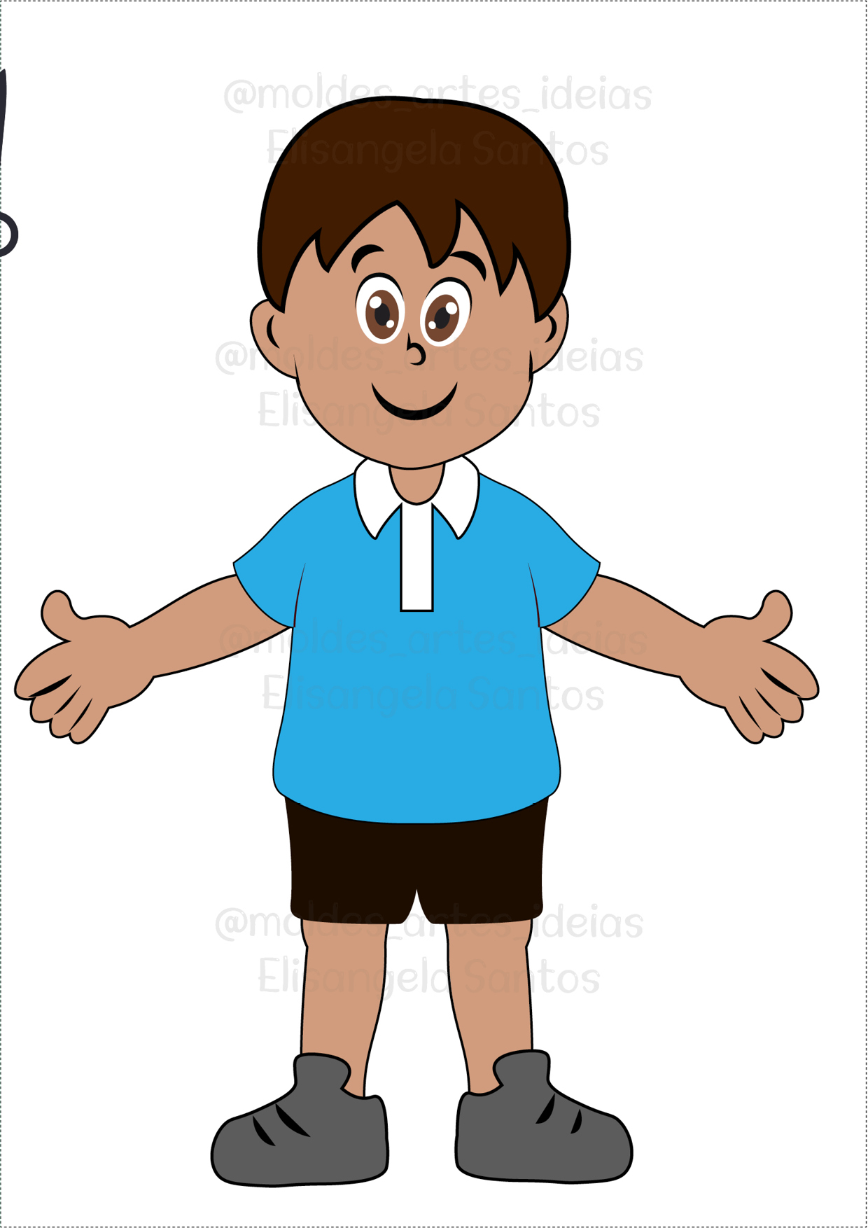 desenho de menino com carro para colorir