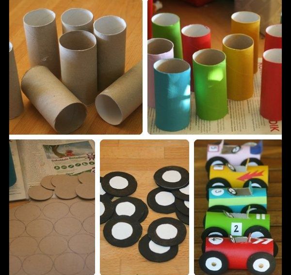 imagens de brinquedos feitos com materiais reciclaveis