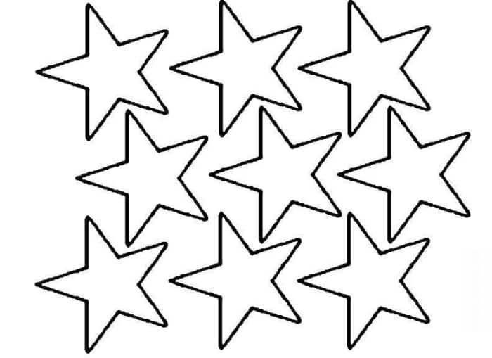 molde estrela feltro