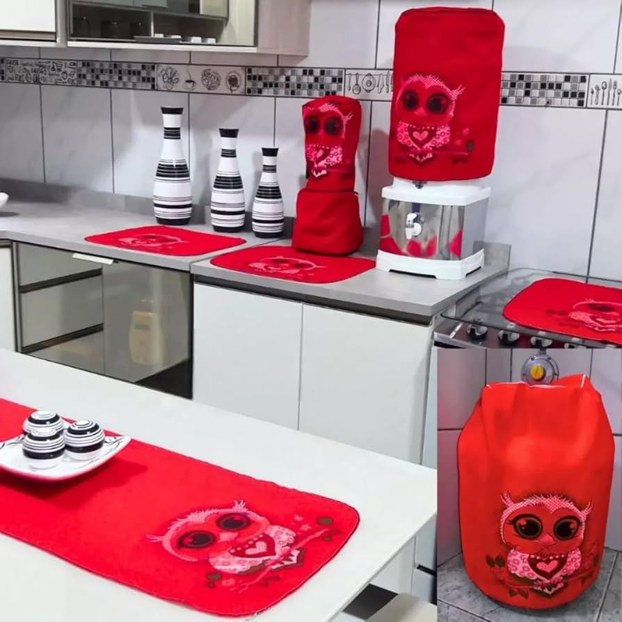 jogo de cozinha em tecido com moldes