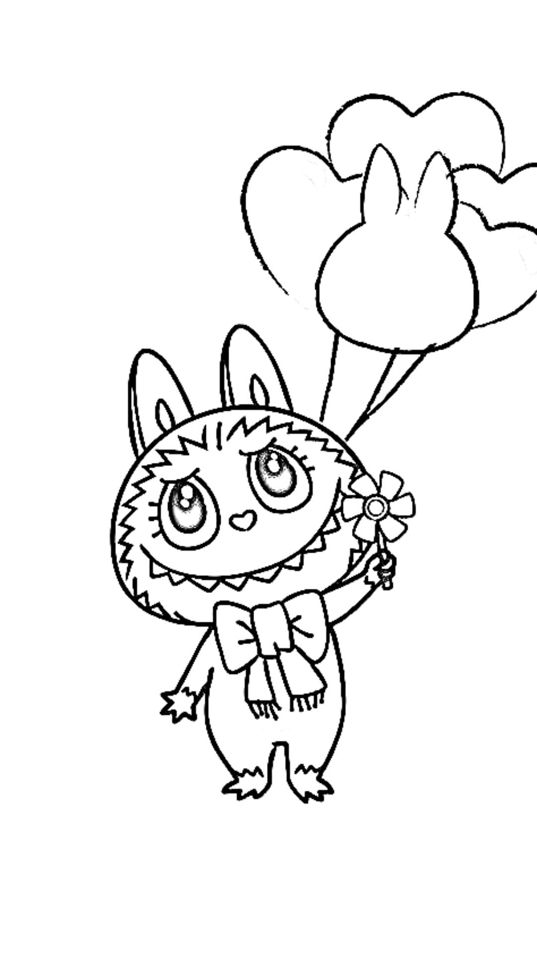 melhores desenhos labubu para colorir