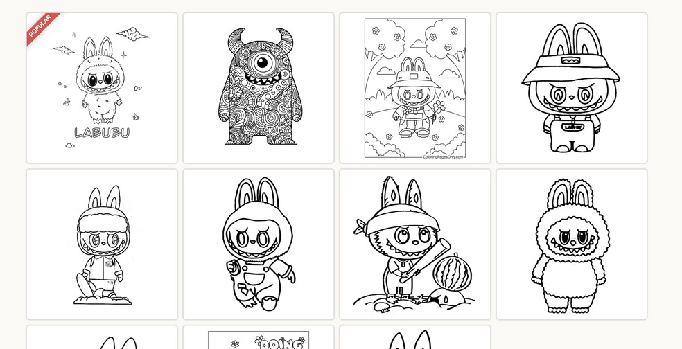 desenhos do labubu para imprimir e colorir grátis