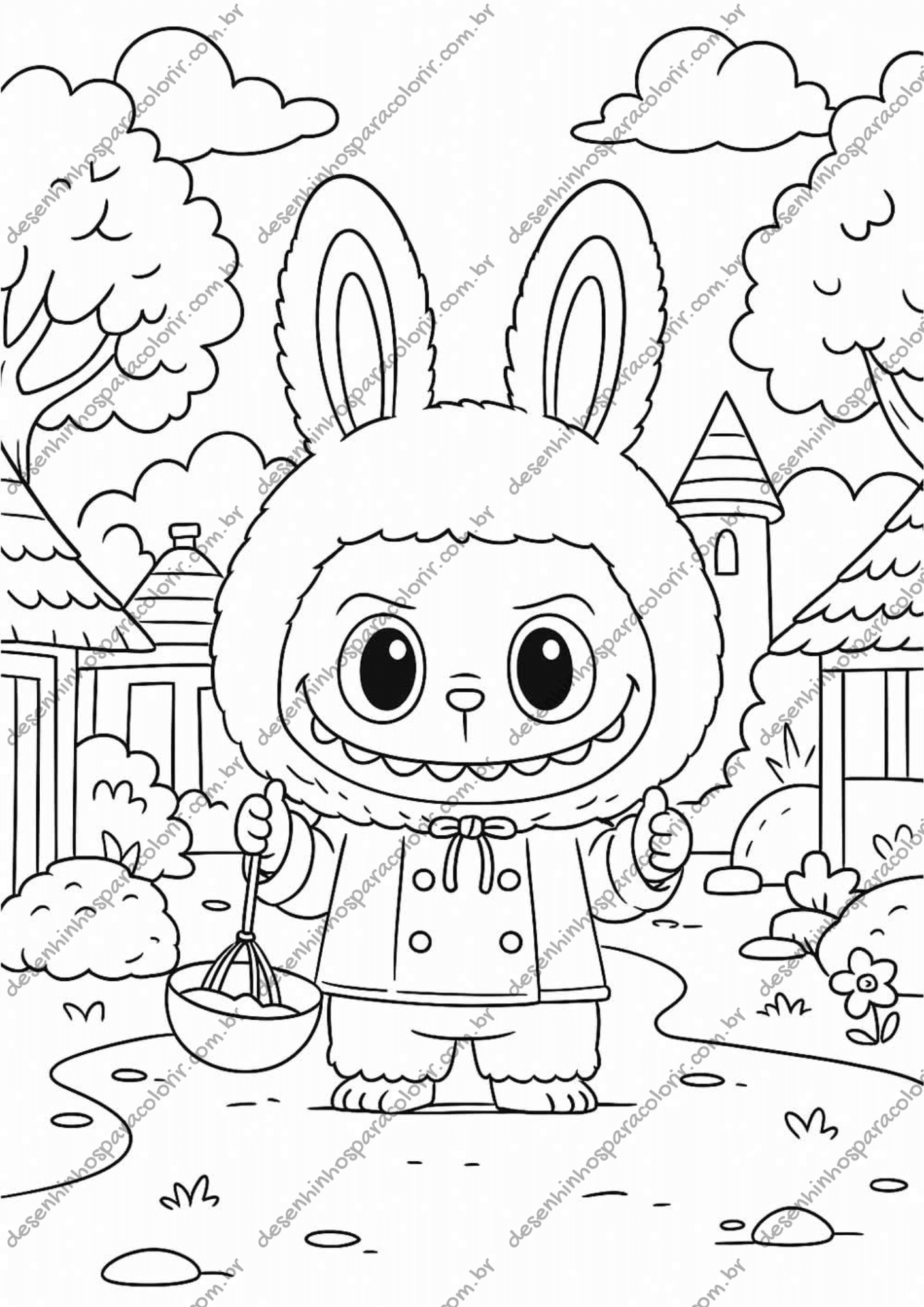 Desenhos fofos do Labubu