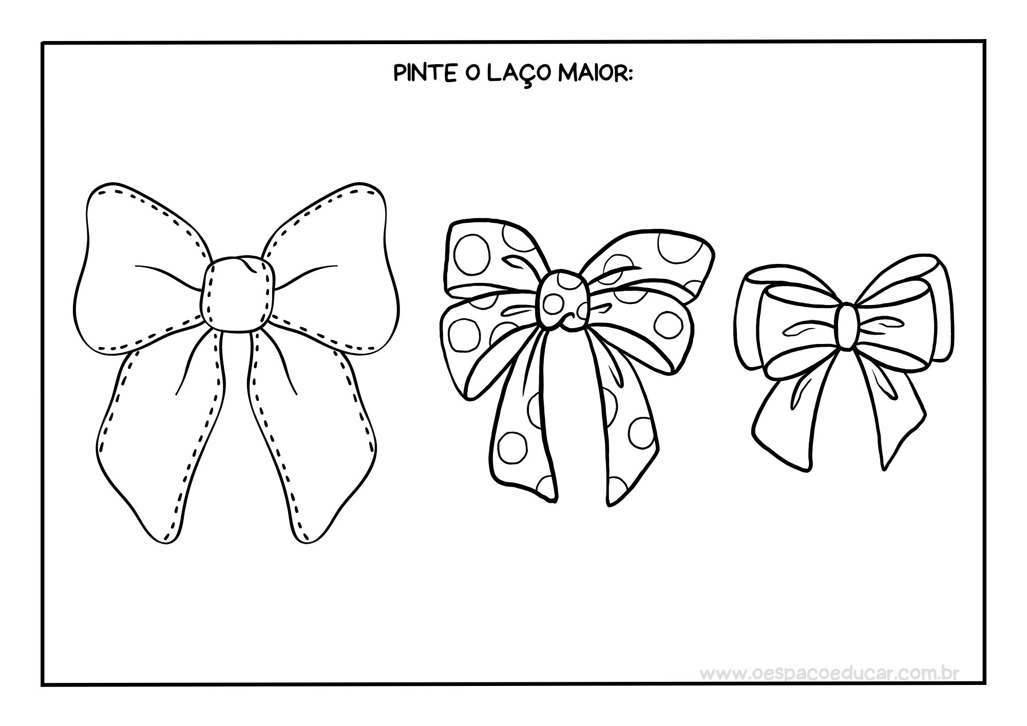 onde encontrar laços de fita para colorir grátis