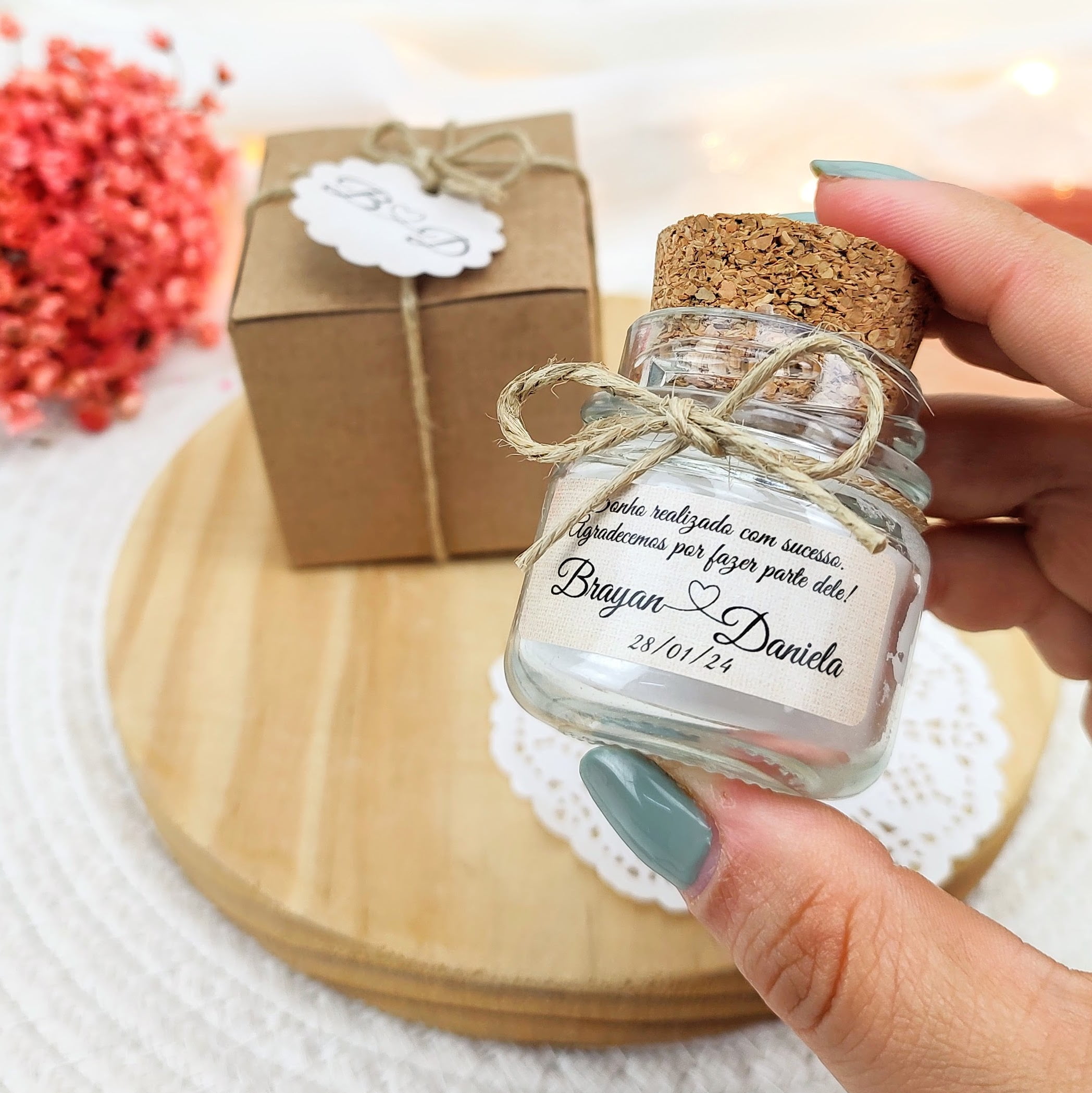 lembranças de casamento simples e elegante
