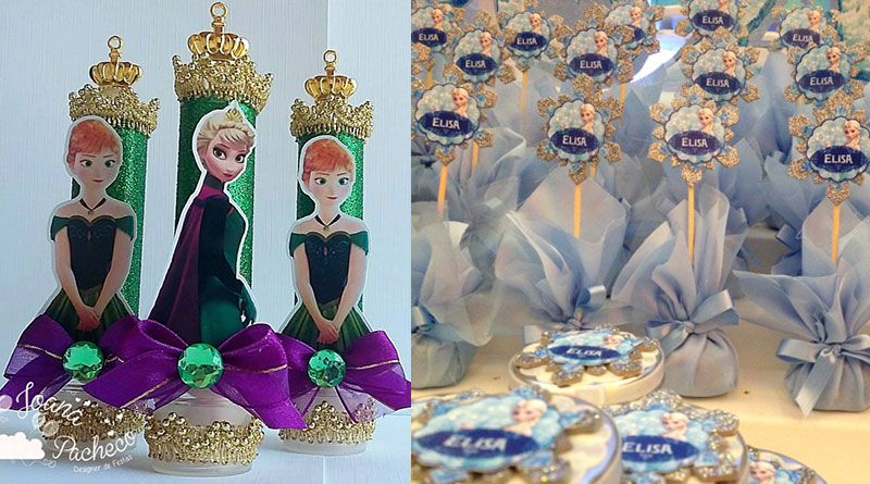 ideias criativas lembrancinha frozen biscuit