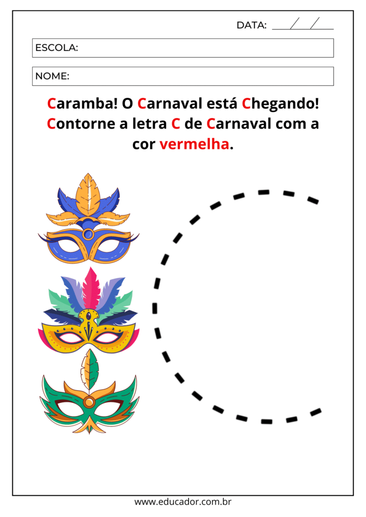 lembrancinha carnaval segura educação infantil