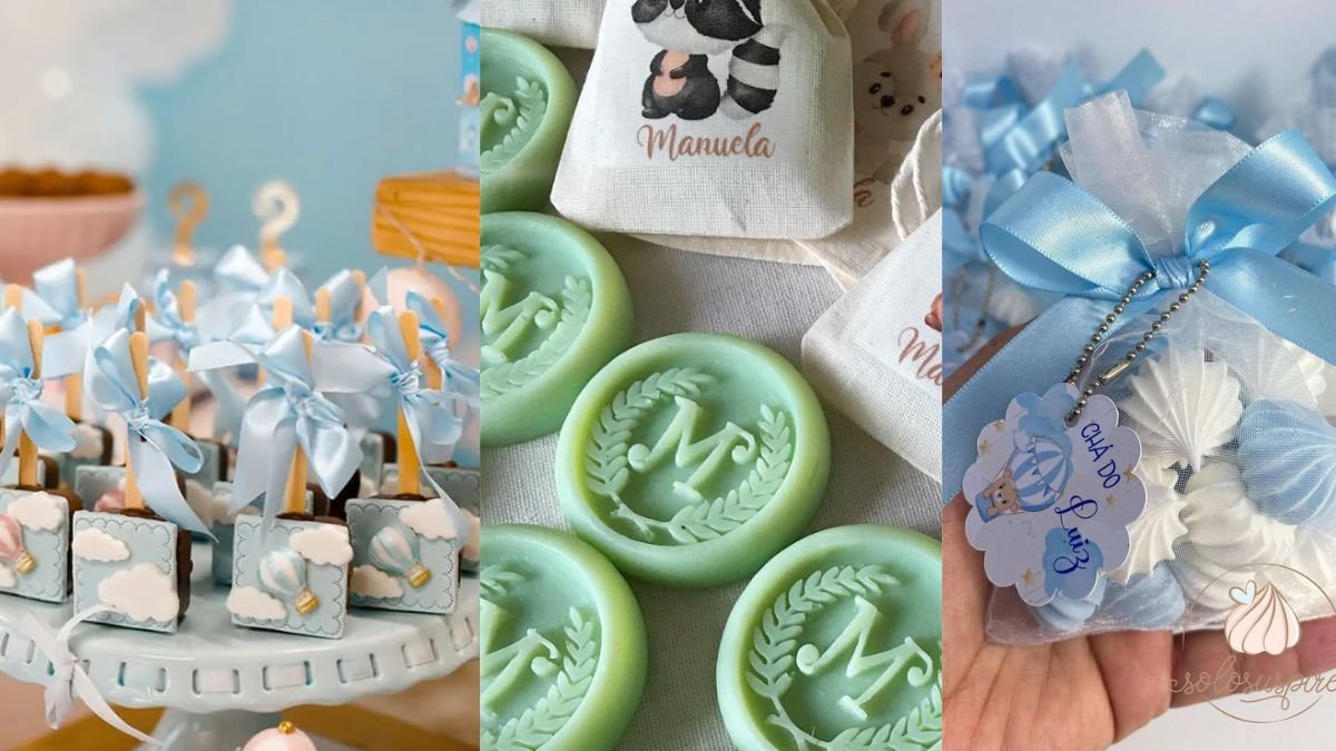 lembrancinhas cha bebe menino baratas versus luxo