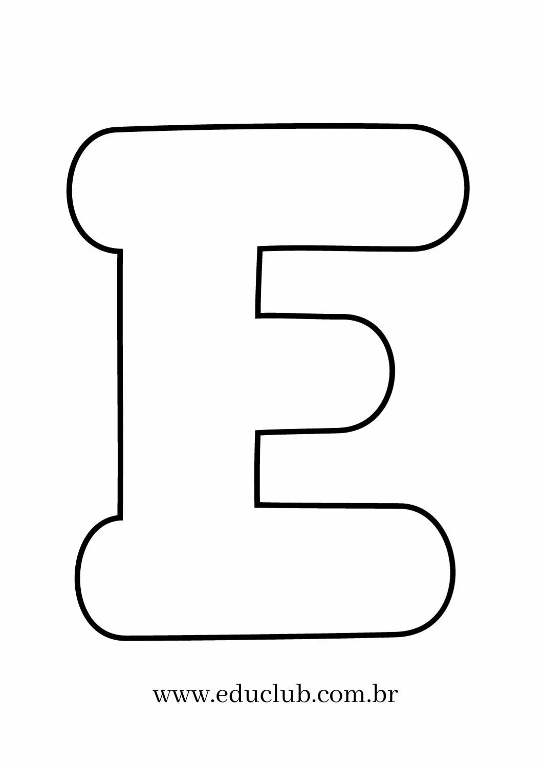 molde letra E para EVA