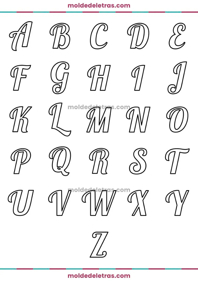moldes de letras para educação infantil