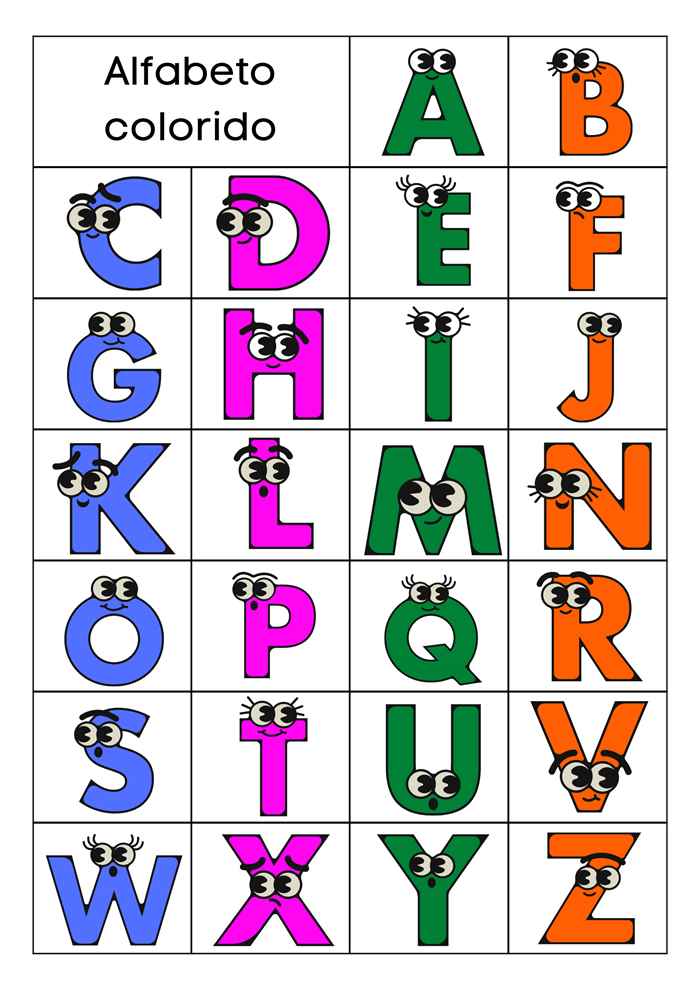 letras coloridas para cartazes
