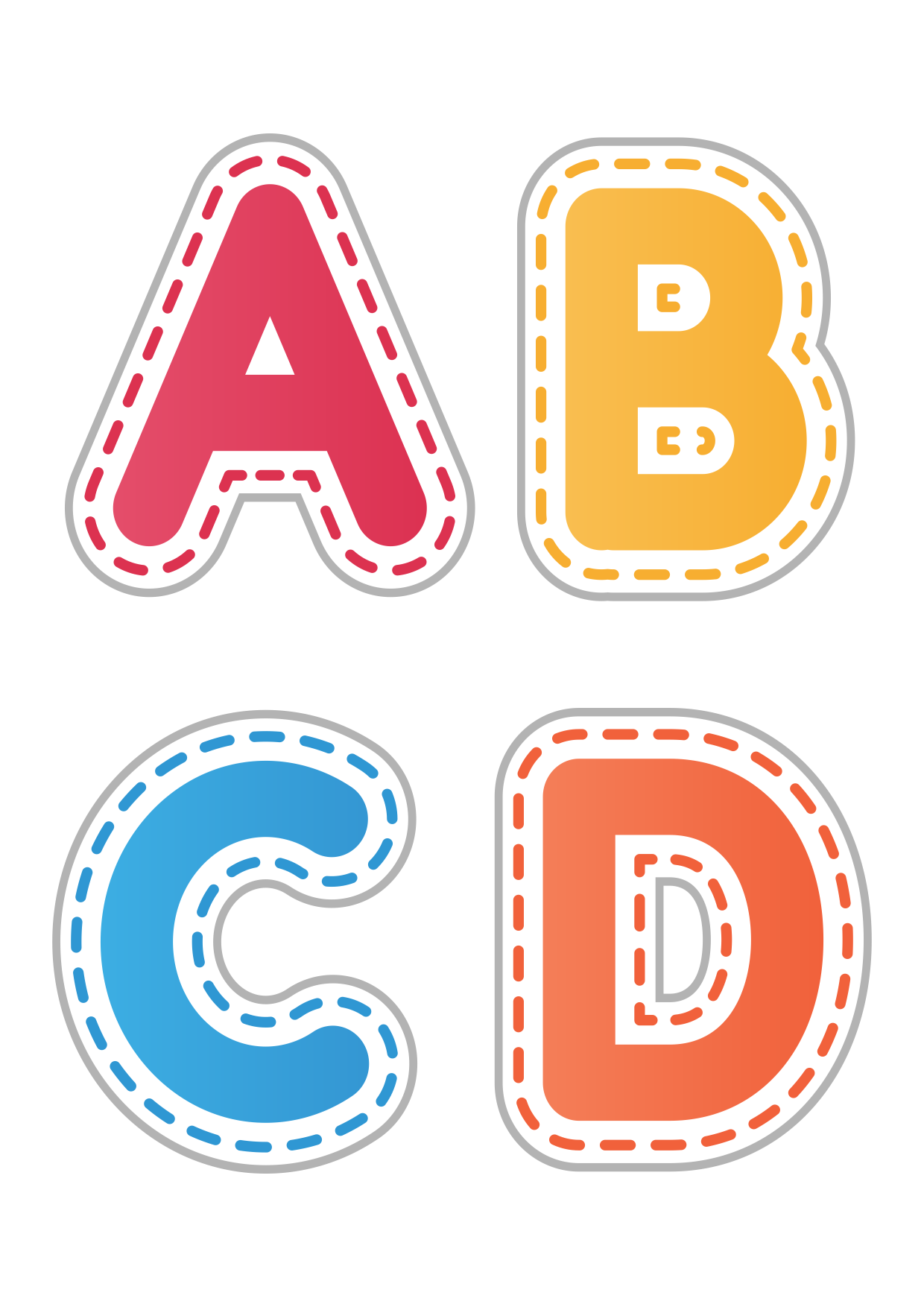 letras coloridas para festa infantil