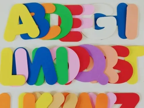 tipos de letras em EVA