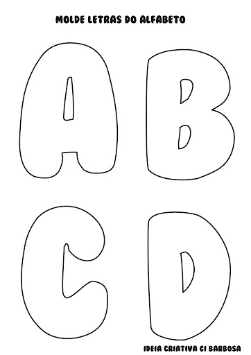 moldes de letras para EVA