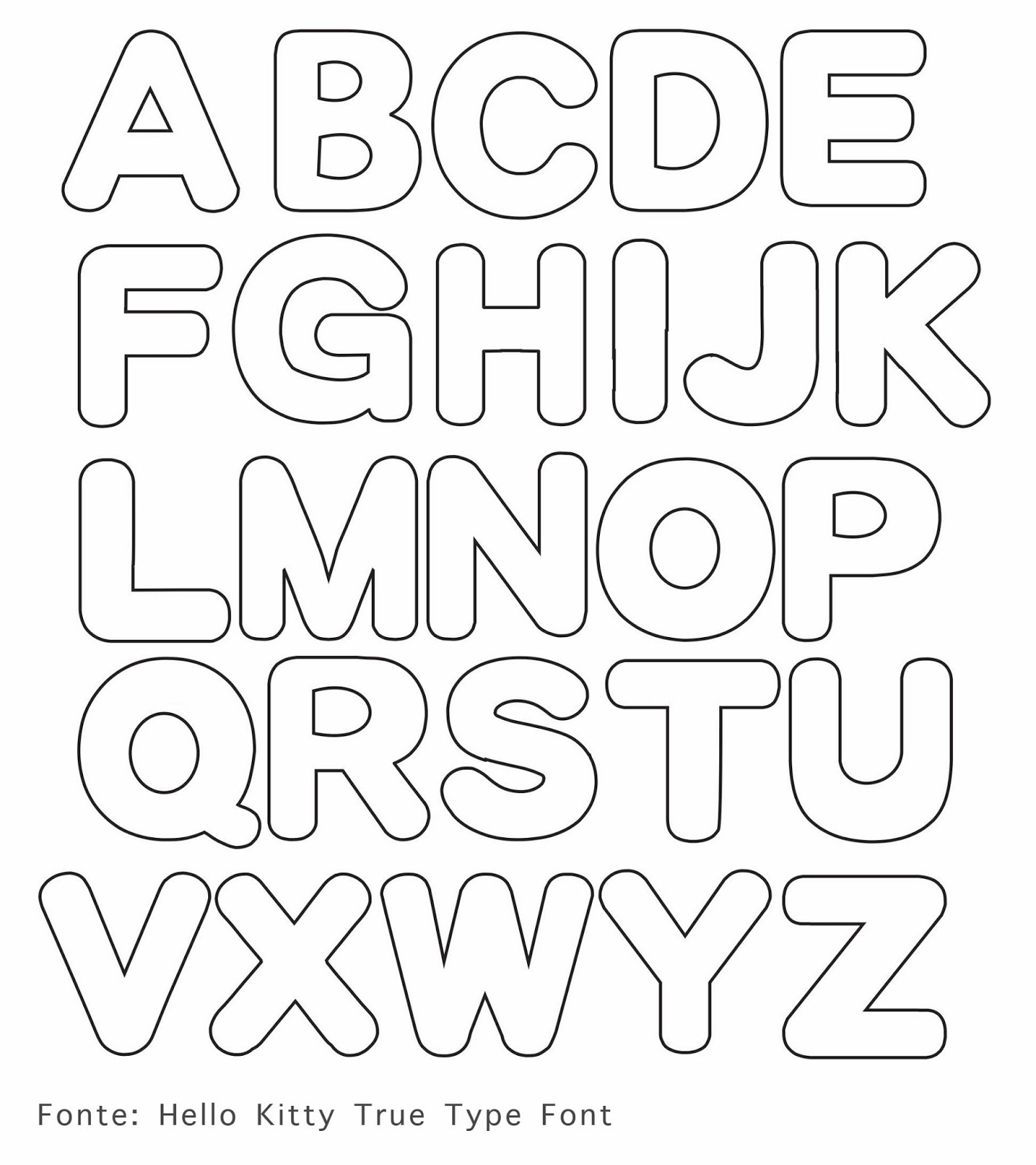Moldes de letras 3D para EVA