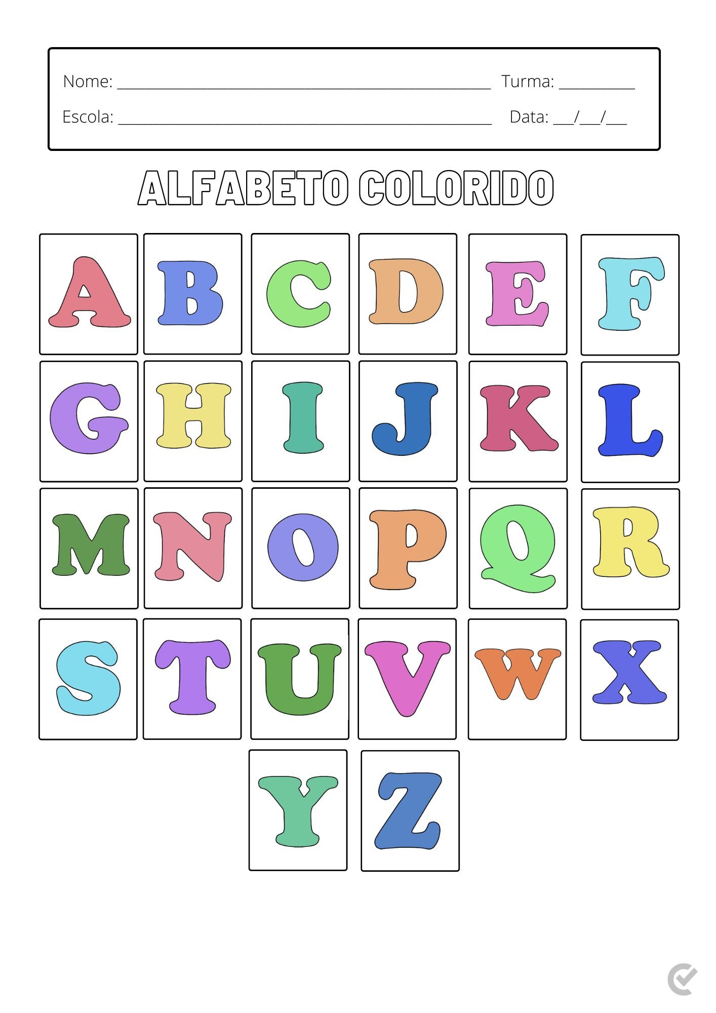 molde de letras 3D em EVA