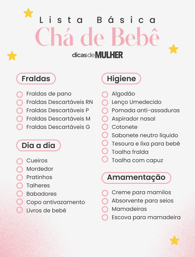 lista cha de bebe word