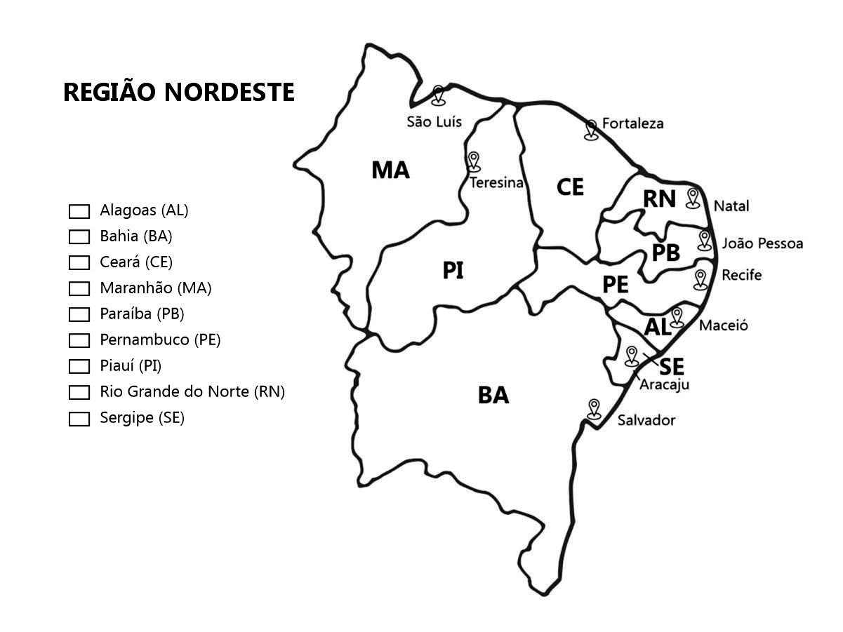 mapa do brasil em branco para colorir