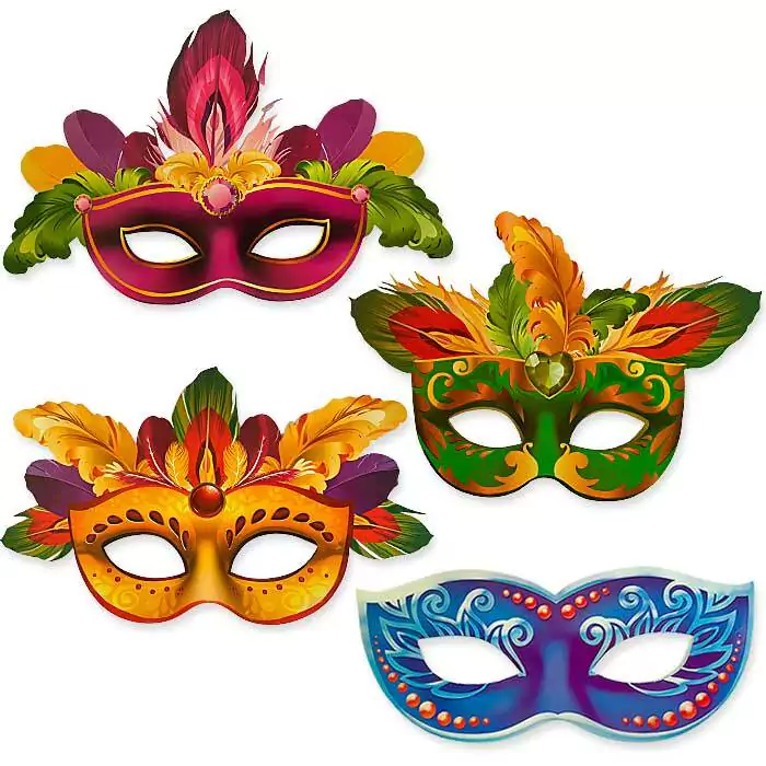 Máscara de carnaval infantil feminina