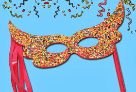 molde máscara carnaval feltro