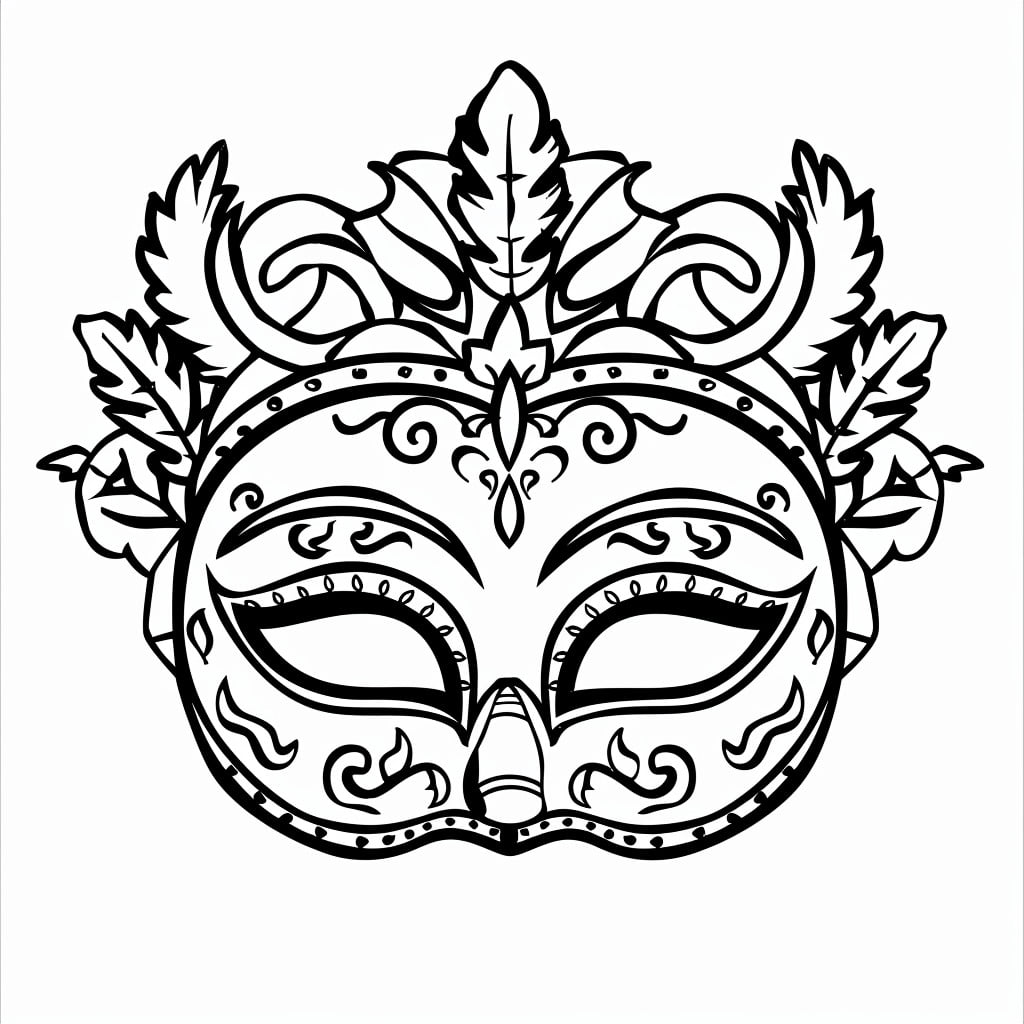 desenhos de máscaras de carnaval para crianças