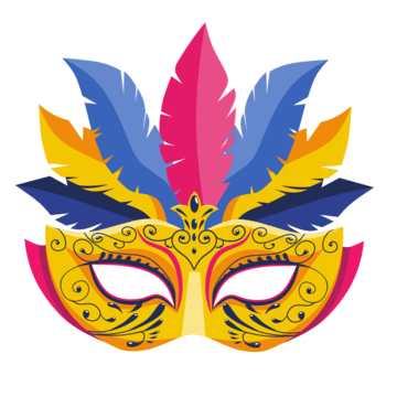 máscara de carnaval para colorir