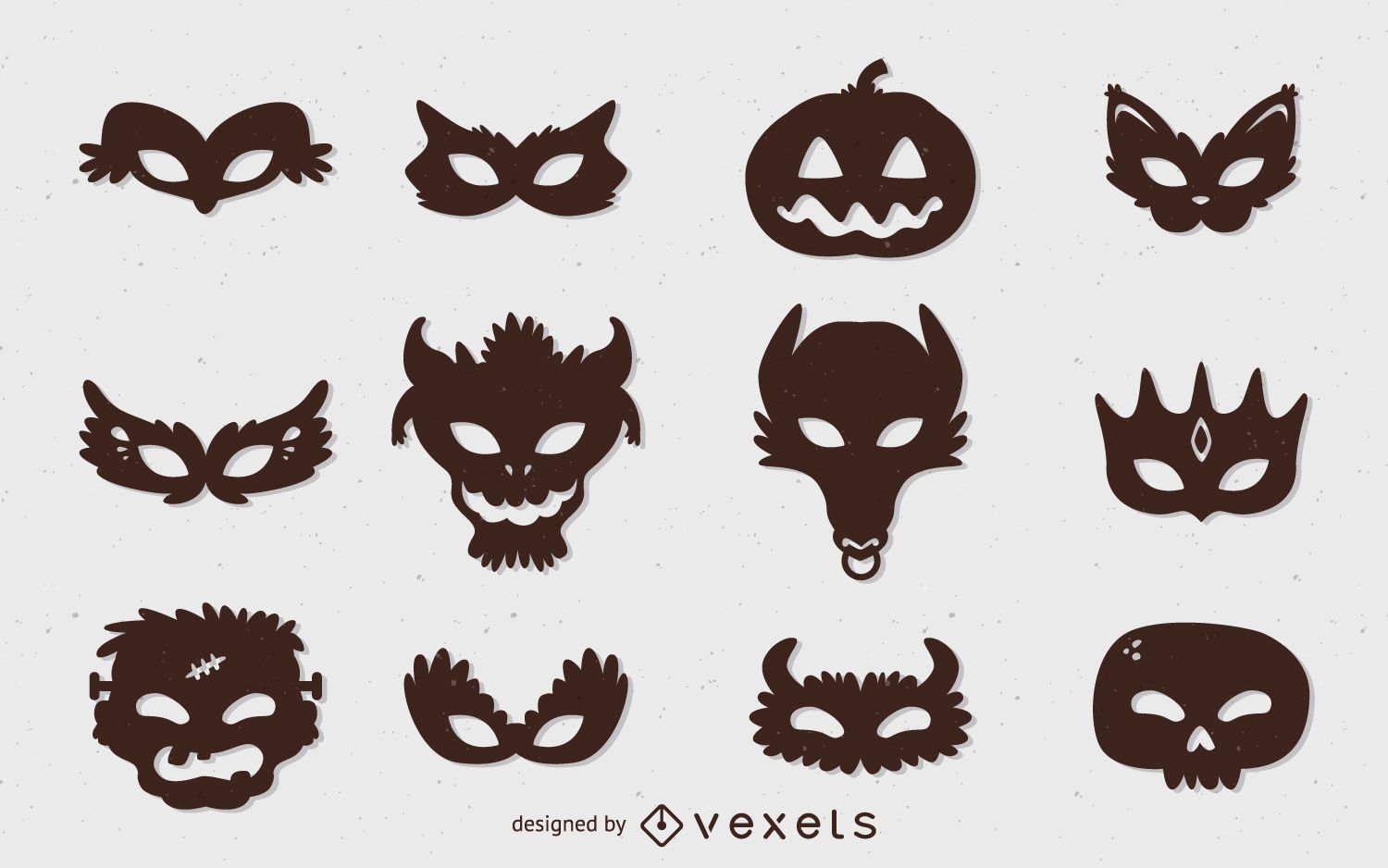 máscaras de halloween para imprimir de animais
