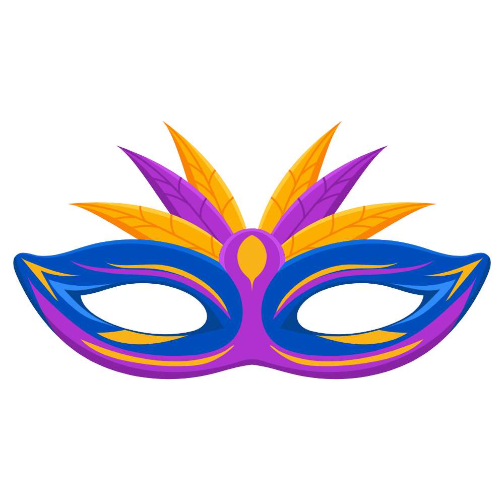máscaras de carnaval para colorir