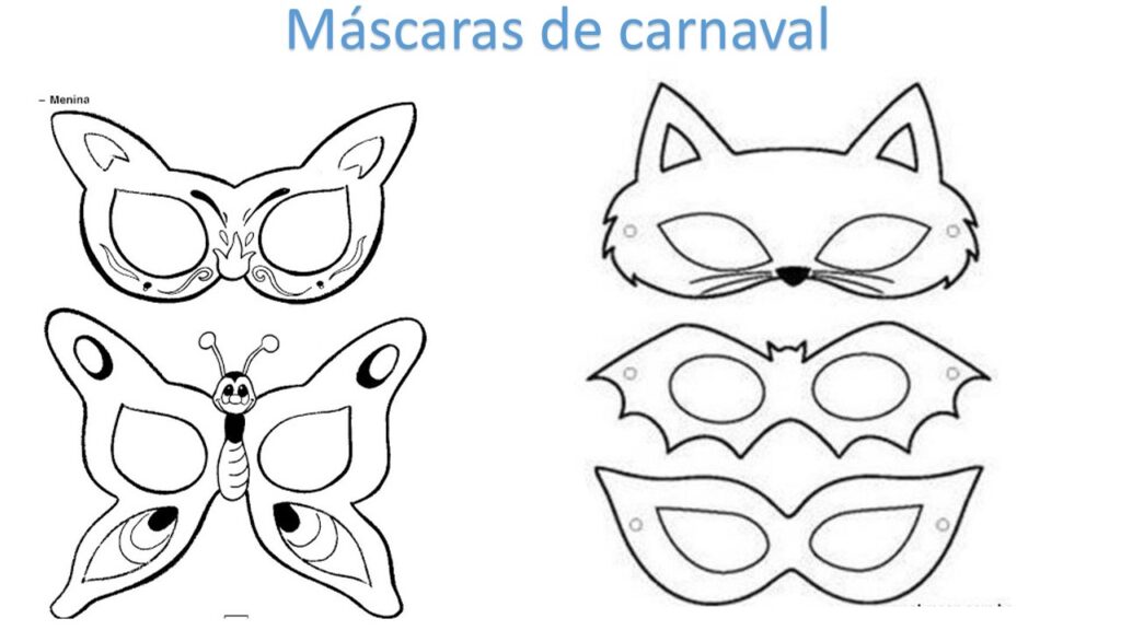 moldes de máscaras para recortar grátis