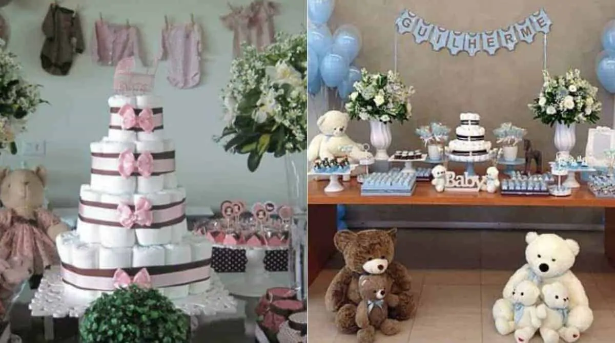 mesa cha de fraldas menina tradicional versus moderna