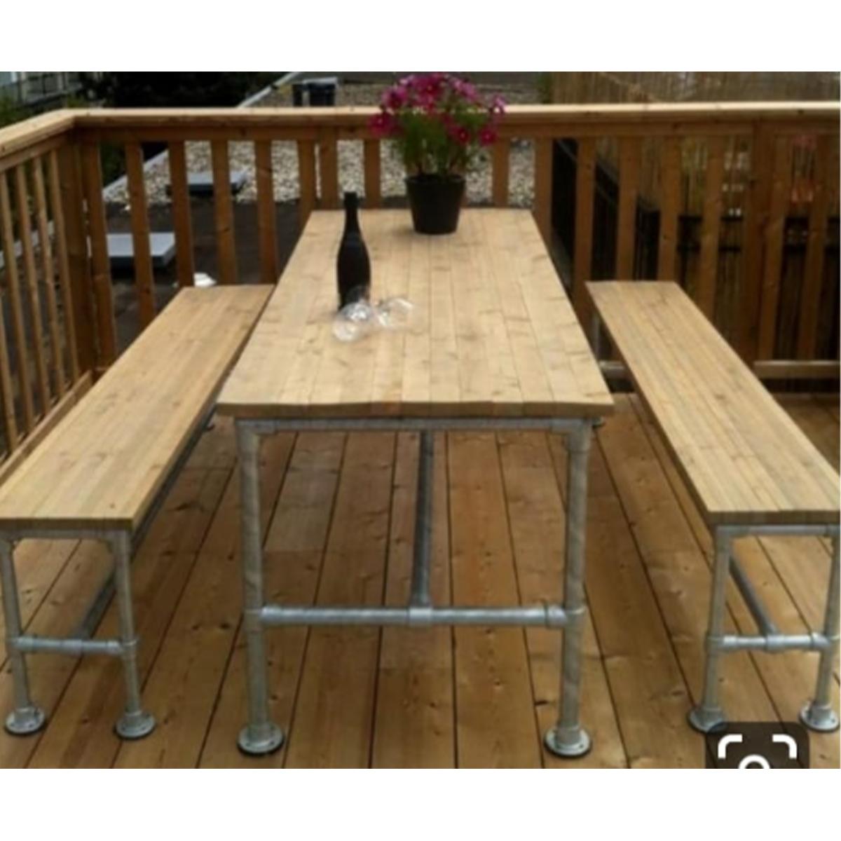 mesa de cano de pvc