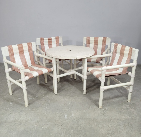mesa de cano de pvc