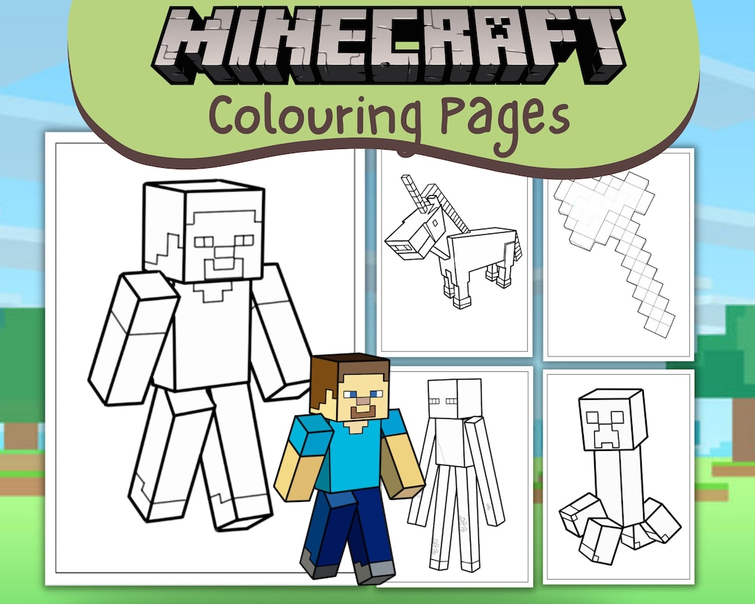 como desenhar o creeper do minecraft para colorir