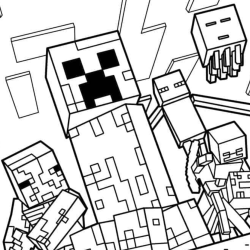 minecraft para colorir