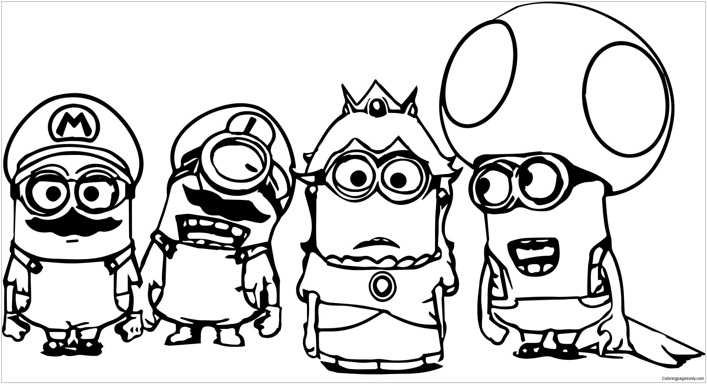 páginas para colorir minions