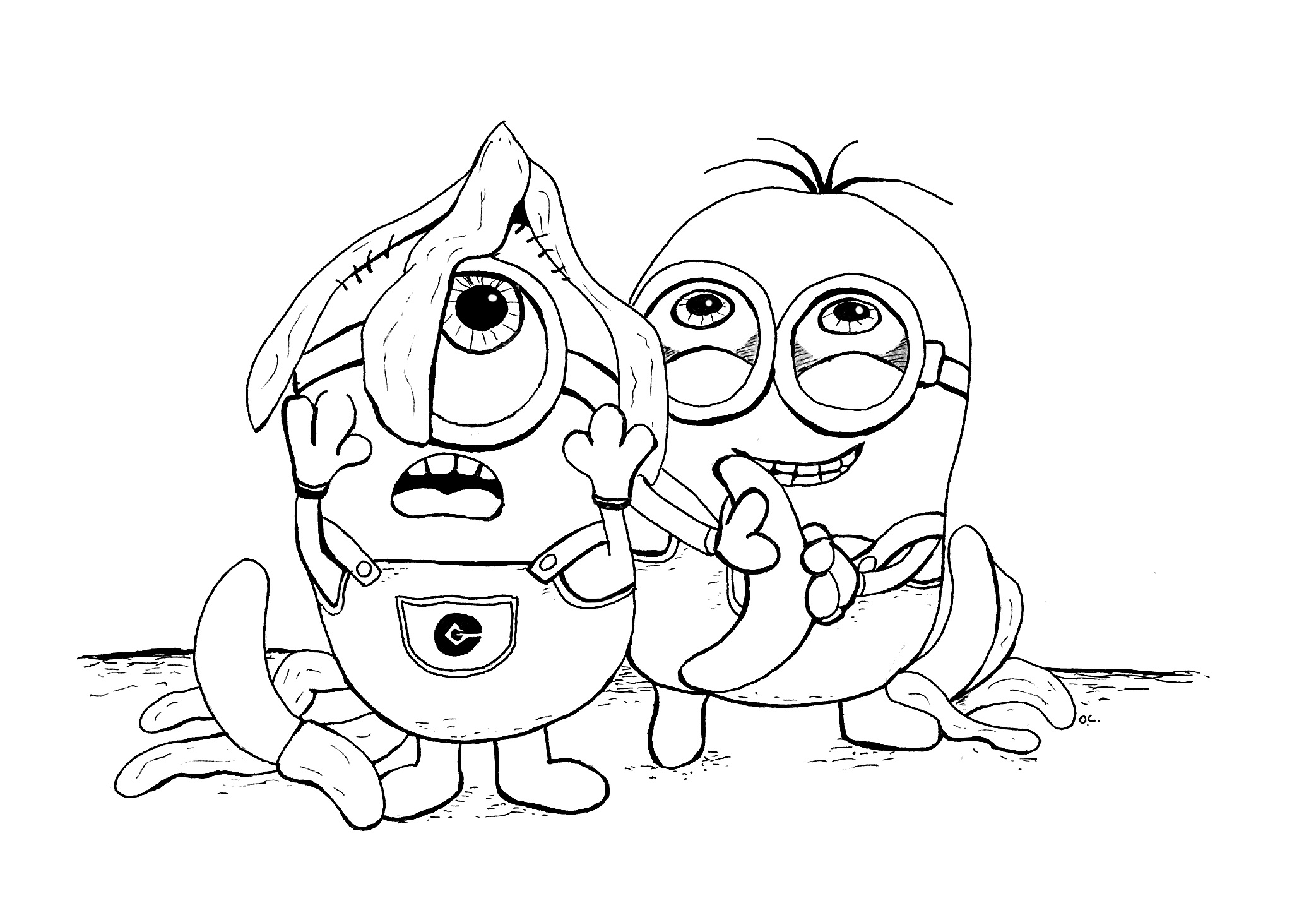 melhores desenhos de minions para imprimir grátis