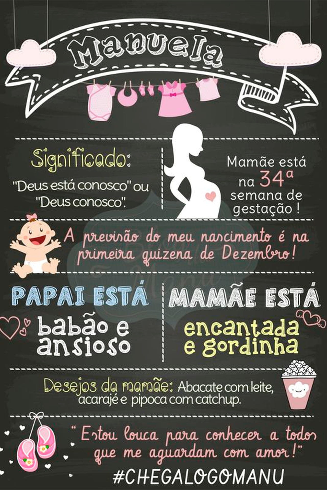 texto convite cha de fraldas com tamanhos