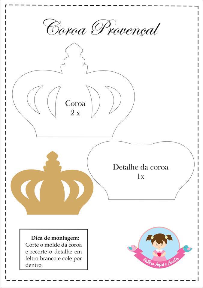 coroa de papelão para imprimir
