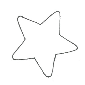 estrela de papel molde